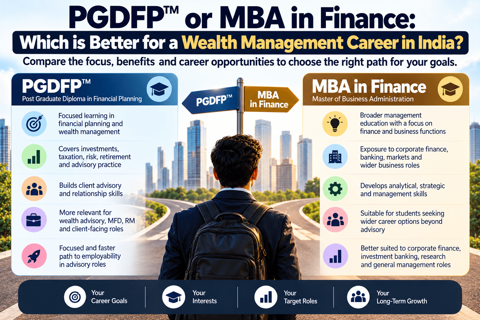 PGDFP™ vs MBA in Finance: Which Is Better for Wealth Management Careers in India?